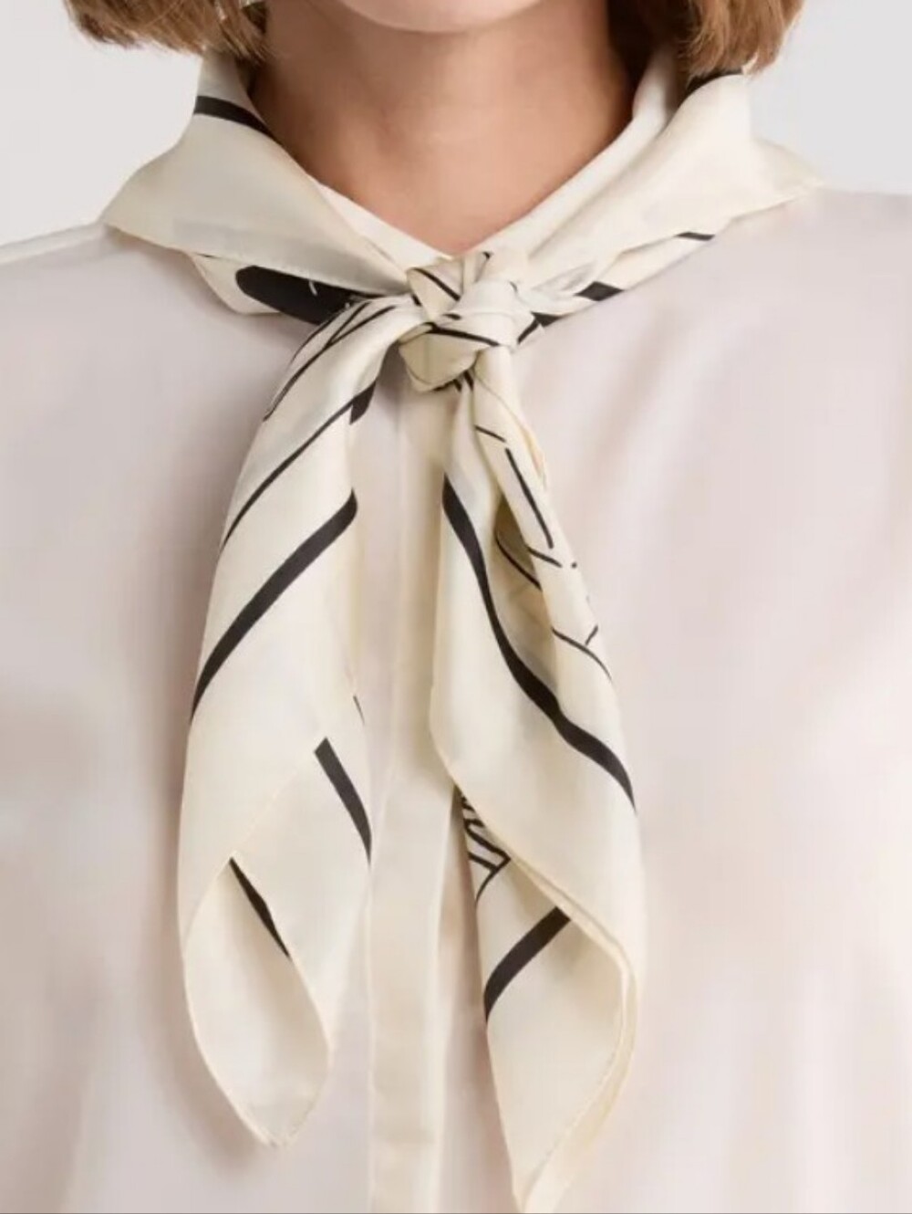 kate spade Cream Silk Summer Party Scarf
